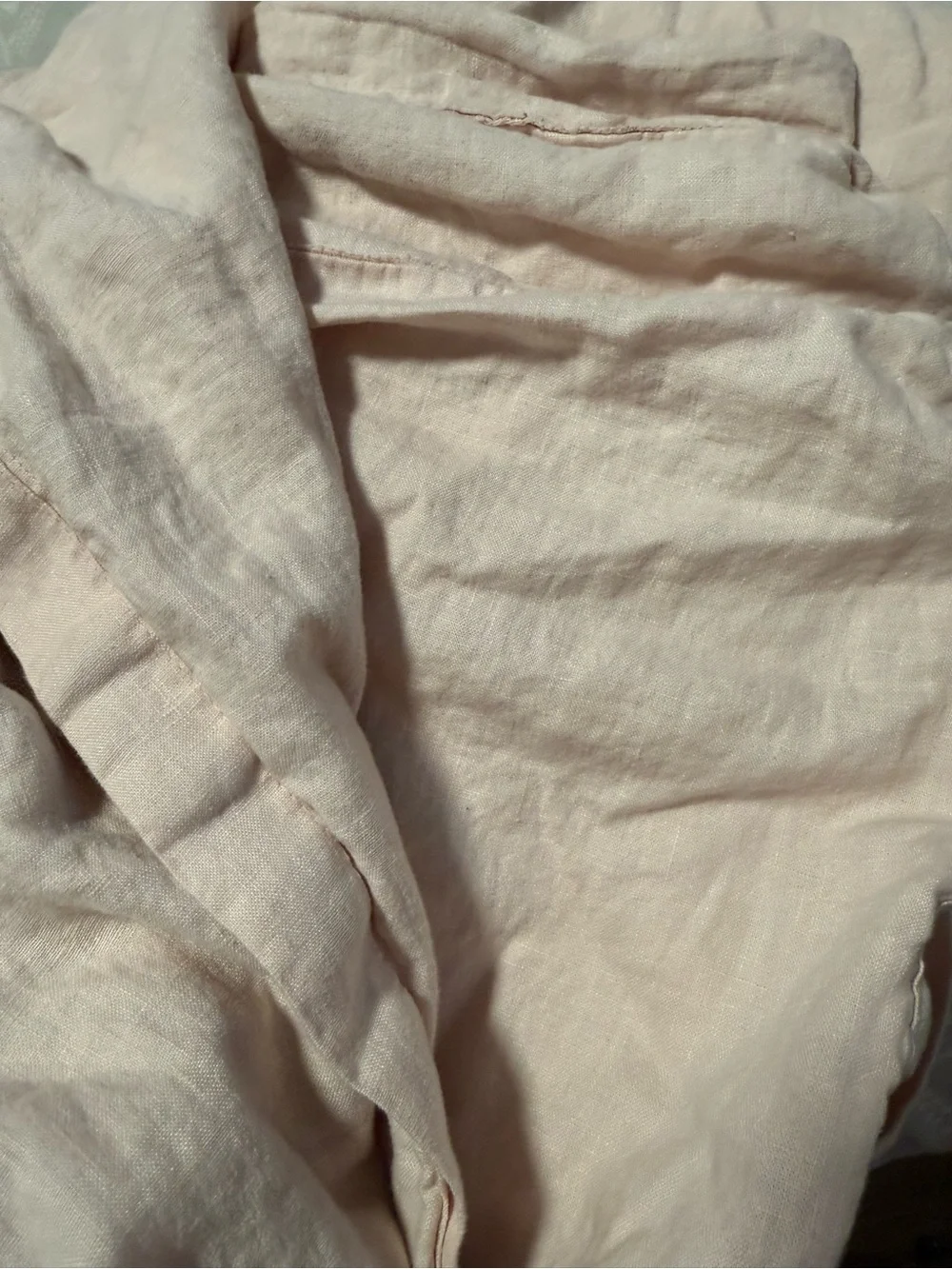 100% linen Soft Pink Twin Bedding Set - Duvet Cover and Pillowcase